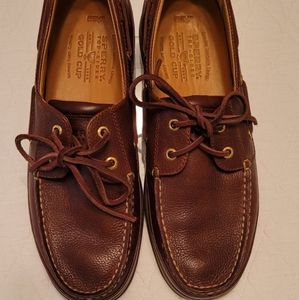 Sperry Goldboat ASV Topsiders in Cognac, Size 10.5
